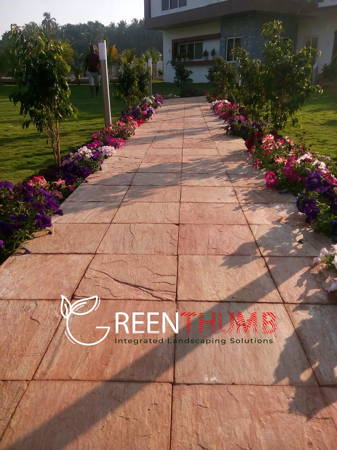 Villa garden in bloom seasonal planting Raigad