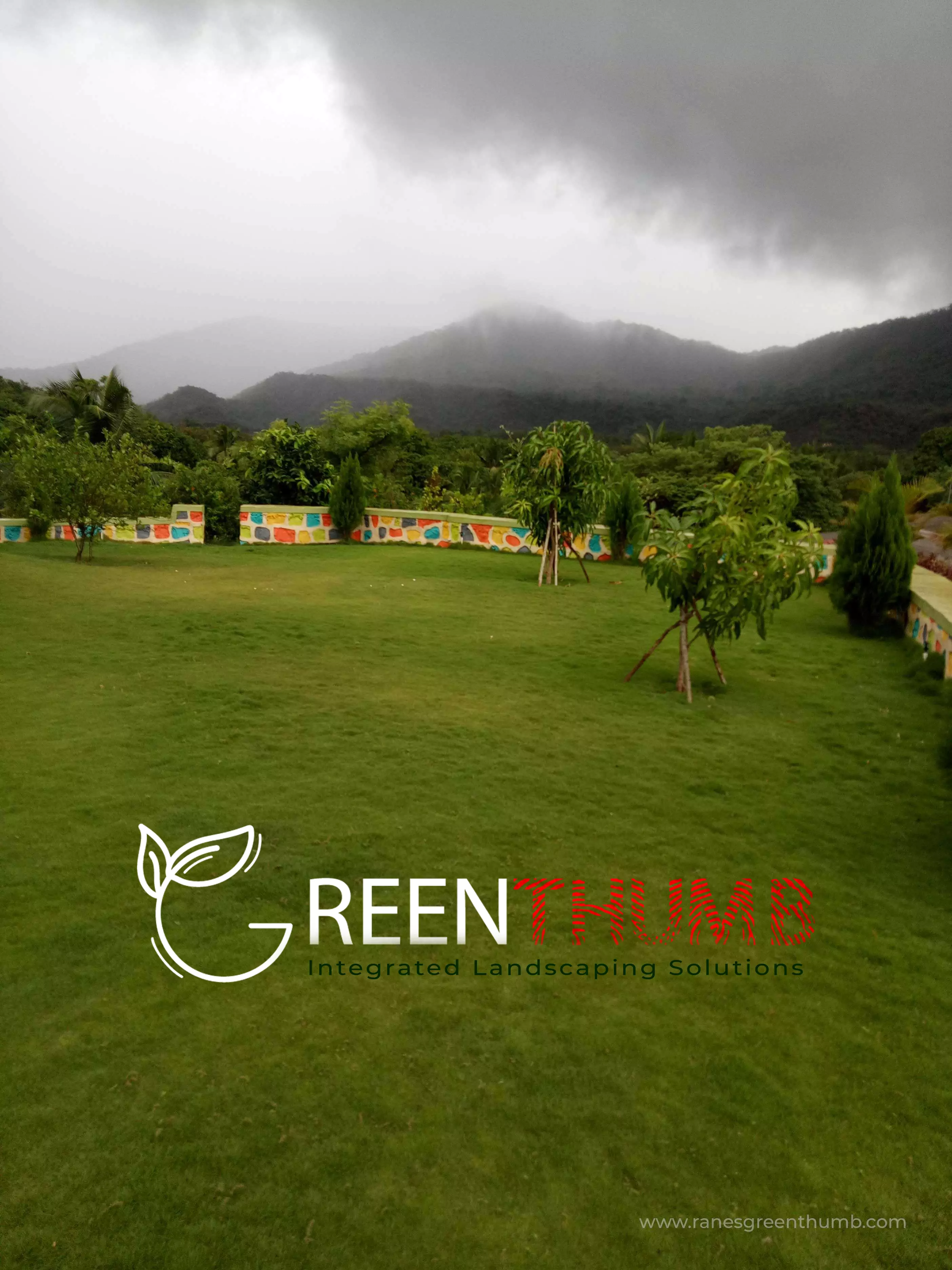 Lawn care and turf management for luxury villa Raigad