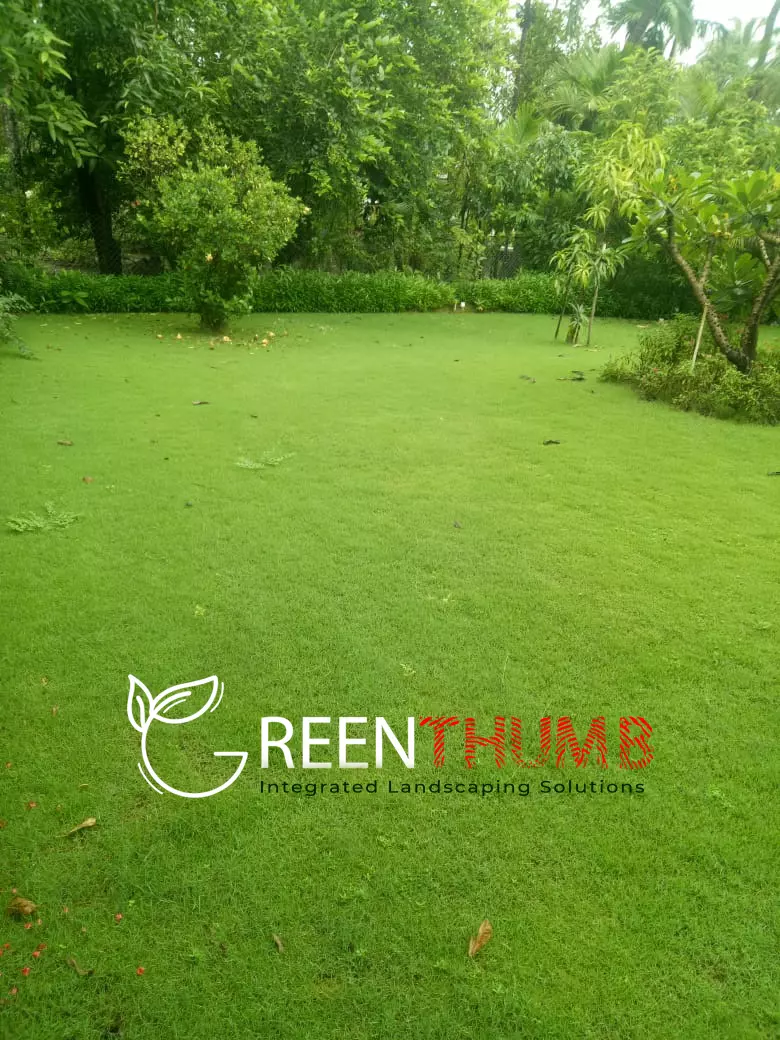Estate garden maintenance team at work Alibag