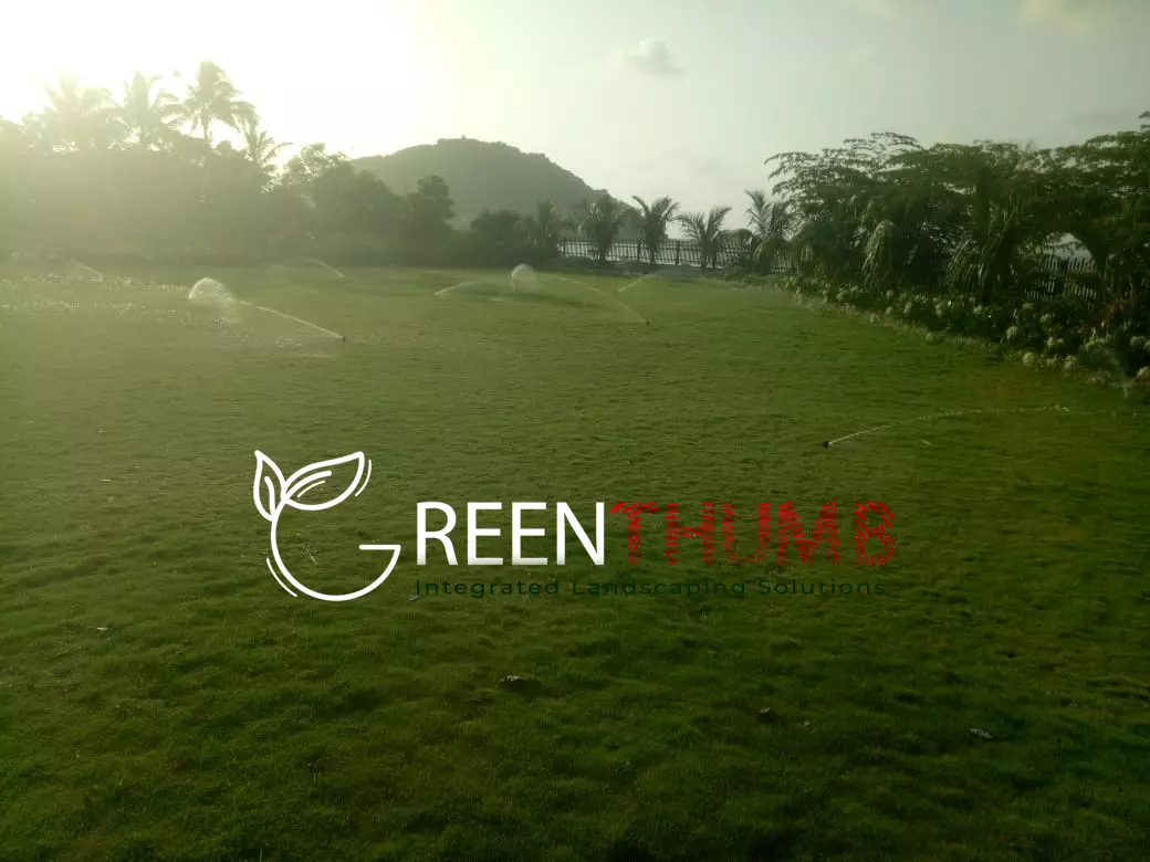Drip irrigation system installation villa garden Alibag
