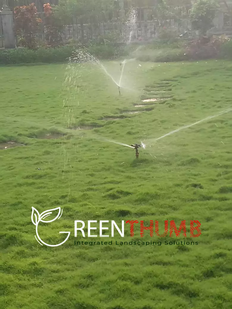 Sprinkler irrigation lawn system villa Maharashtra
